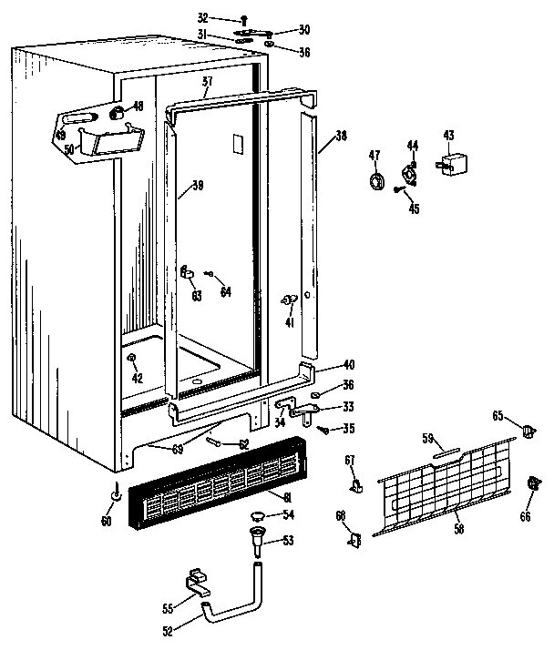 GE CA16DCC cabinet diagram