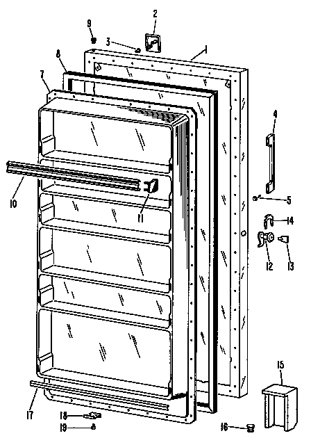 GE CA21DCB door diagram