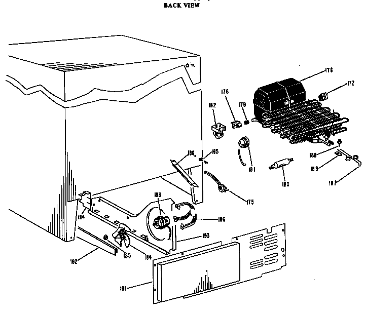 GE TFF20DMC back view diagram