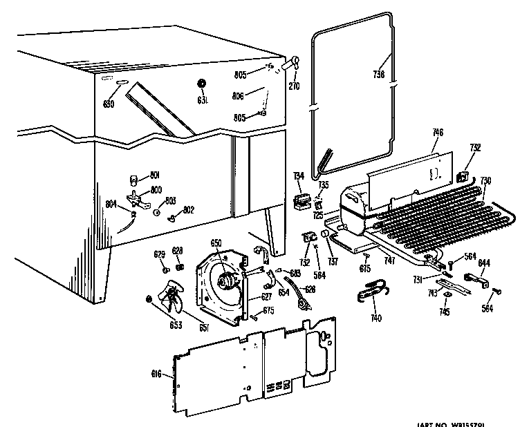 GE TFF20RBD unit diagram