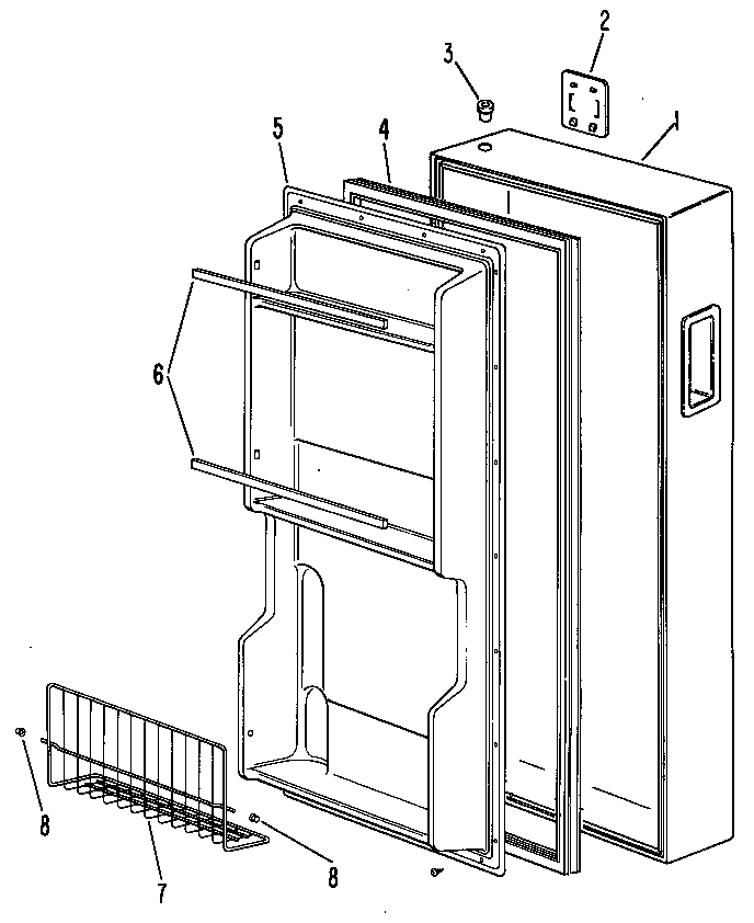 GE TA5SGB door diagram