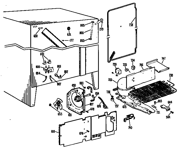 GE TFXE24RGD unit diagram