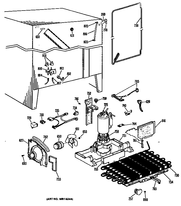 GE TFXE24RHB unit diagram
