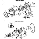 GE DDG7288MAL blower & drive assembly diagram