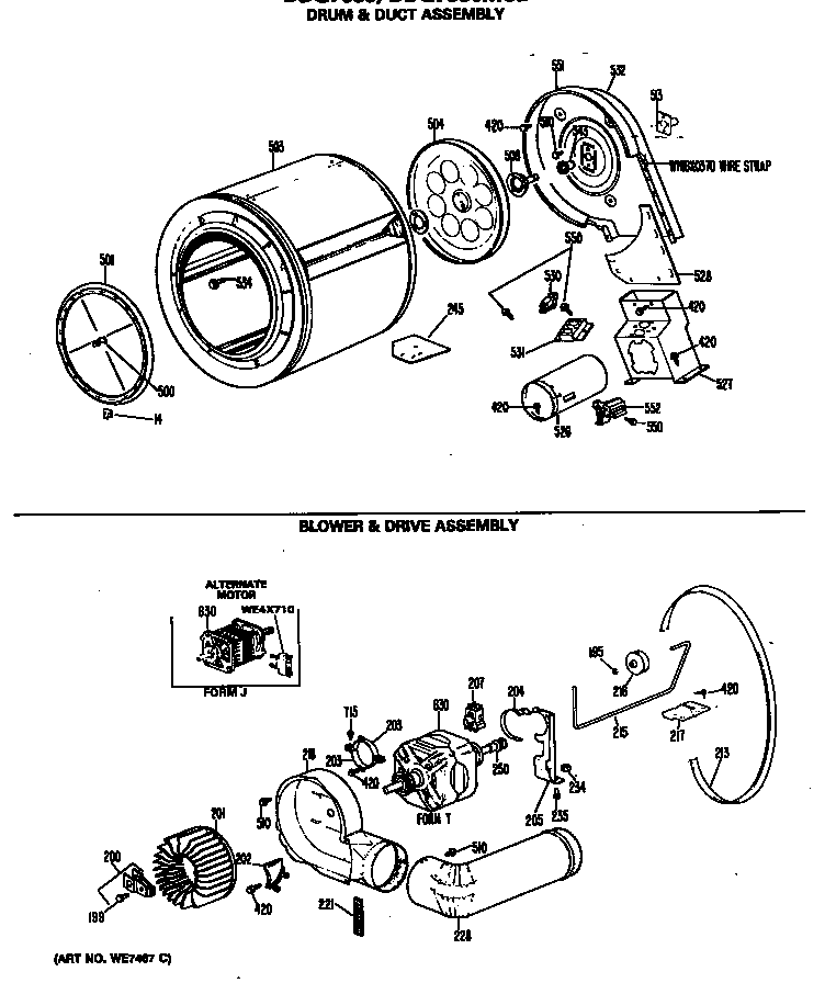 GE DDG7686MCL alternate motor diagram