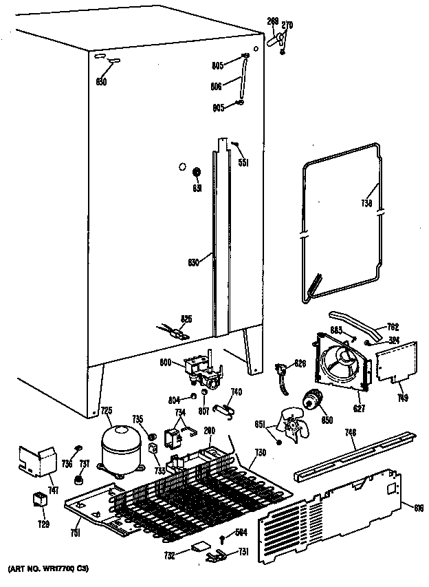GE TFXC24FLR unit diagram