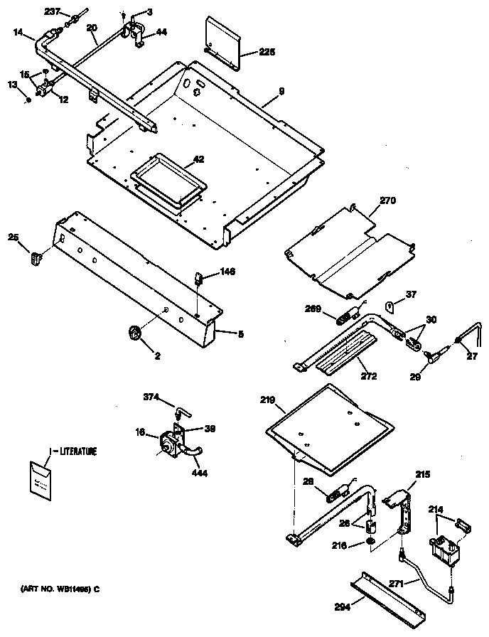 GE JGBP30AEP1 gas lines diagram