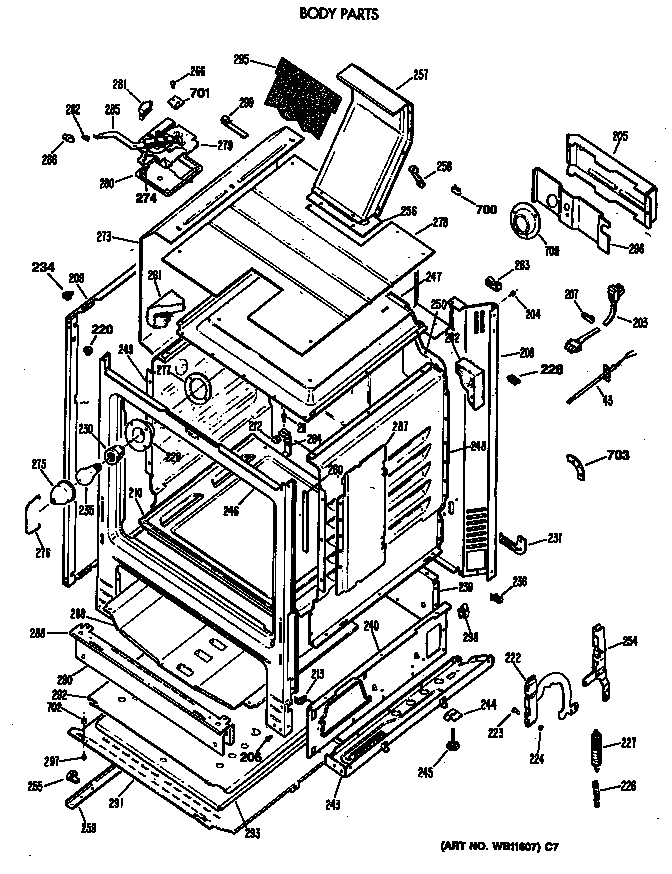 GE JGBP34WEV4WH body parts diagram