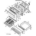 GE JGBP34GEV4WH door & drawer parts diagram