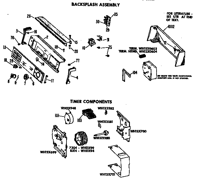 GE WWA8314PML timer components diagram