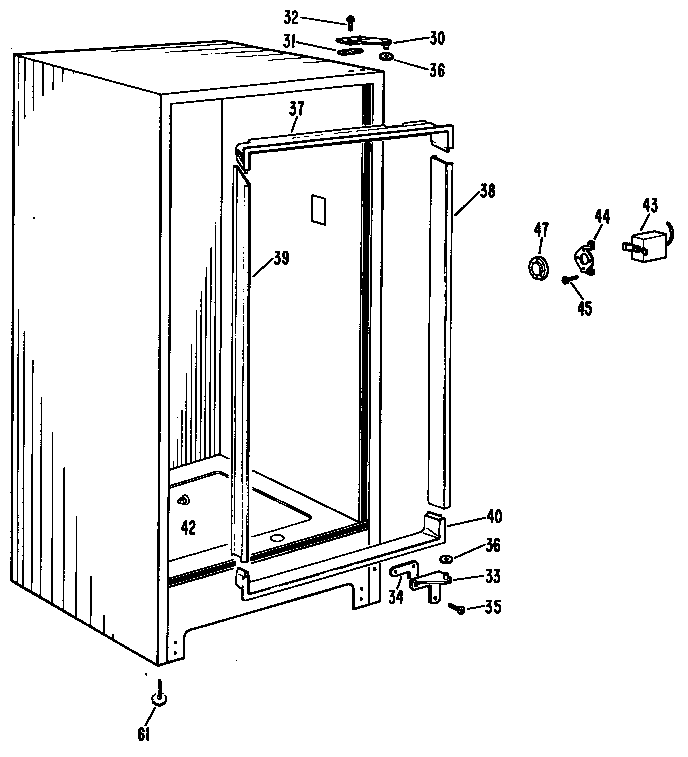 GE CA10DFC cabinet diagram
