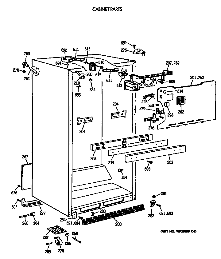 Hotpoint CTX18EASJRAD cabinet parts diagram