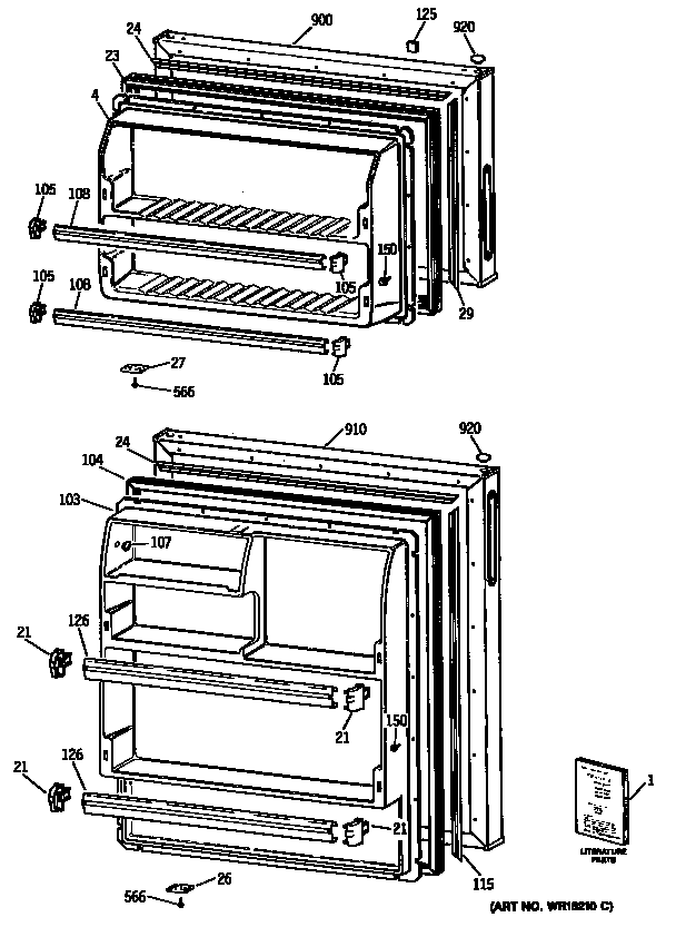 Hotpoint CTX14LYTDRWH doors diagram