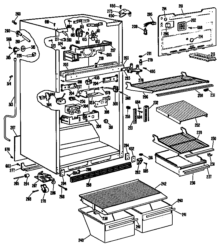 Hotpoint CTX18PKER cabinet diagram