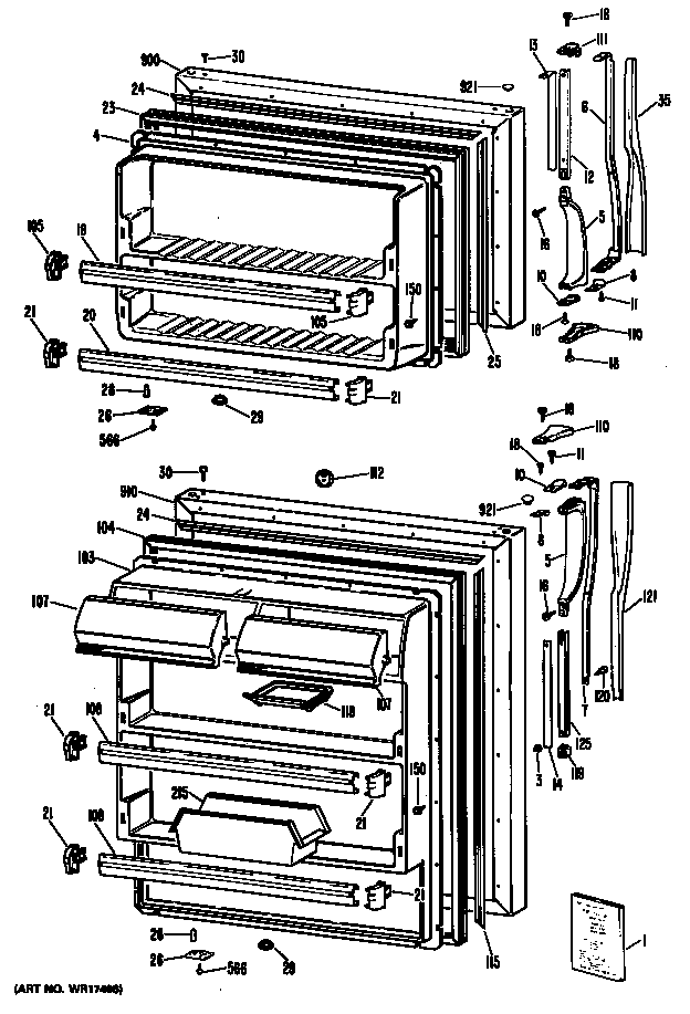 Hotpoint CTX18PLTRAD doors diagram