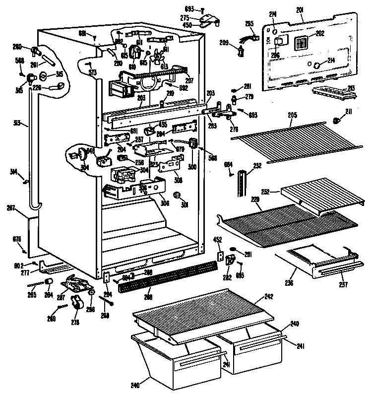 Hotpoint CTX18PLTRAD cabinet diagram