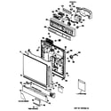 Hotpoint HDA200S-55 door assembly diagram