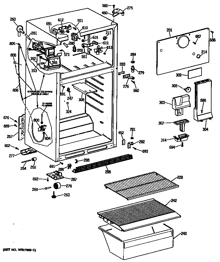 Hotpoint CTX16CISFLWH cabinet diagram