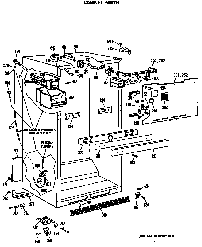 Hotpoint CTX21GISNRAD cabinet parts diagram