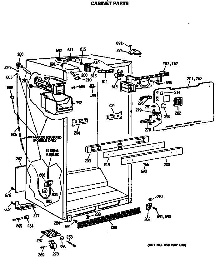 Hotpoint CTX18GISQRAD cabinet parts diagram