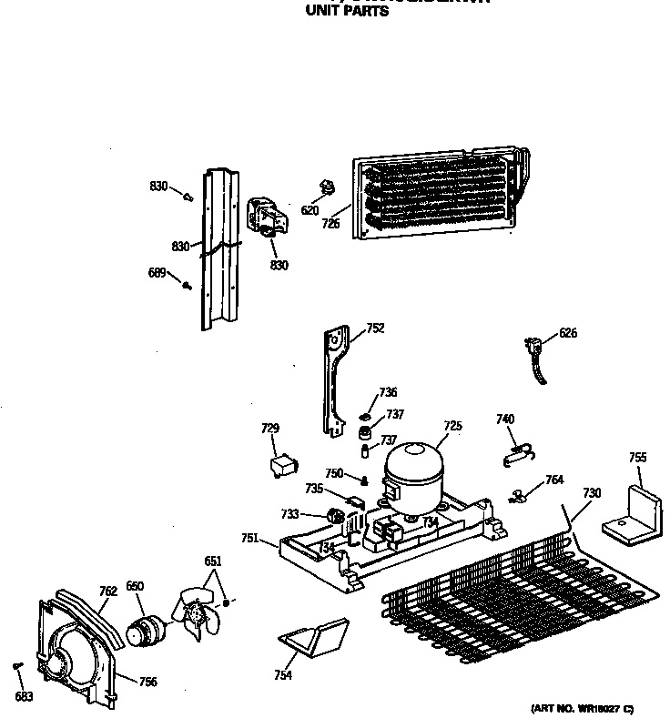Hotpoint CTX18GISQRAD unit parts diagram