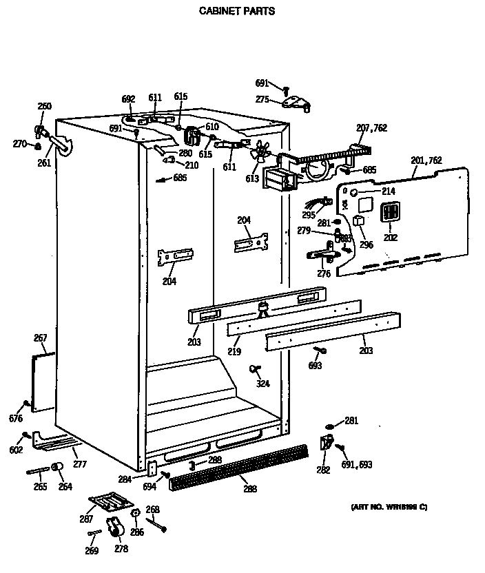 Hotpoint CTH18EATERWH cabinet parts diagram