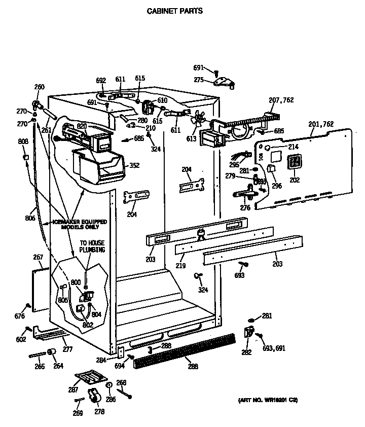 Hotpoint CTX18CISJRWW cabinet parts diagram