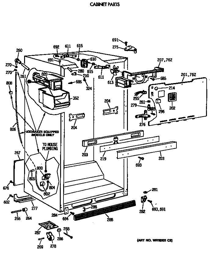 Hotpoint CTX24GASLRAD cabinet parts diagram