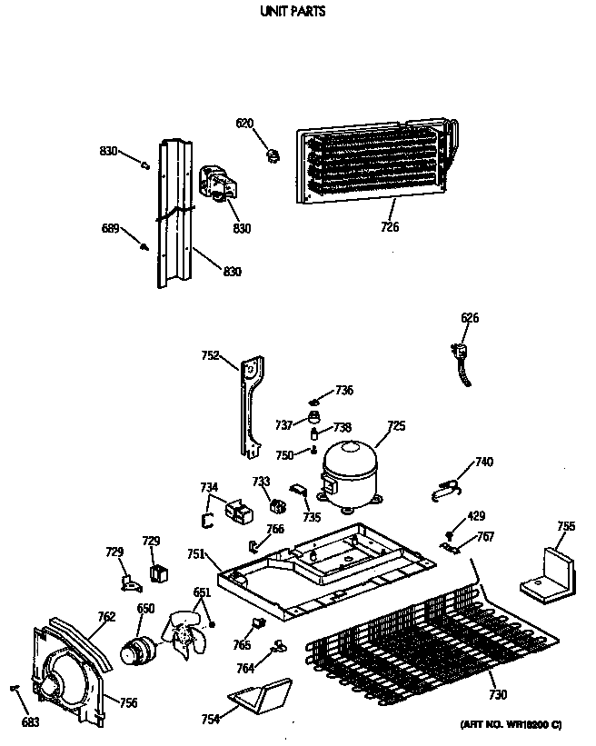Hotpoint CTX24GASLRAD unit parts diagram