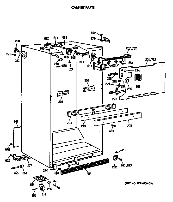 Hotpoint CTE21GASVRWH cabinet parts diagram