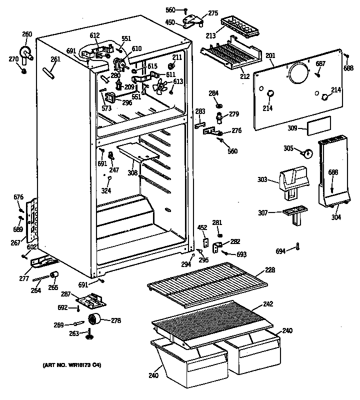 Hotpoint CTX16CATDLAD cabinet diagram