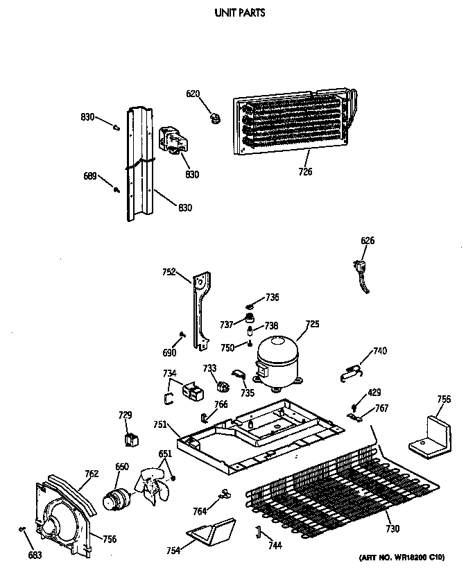 Hotpoint CTX18BAXARWH unit parts diagram