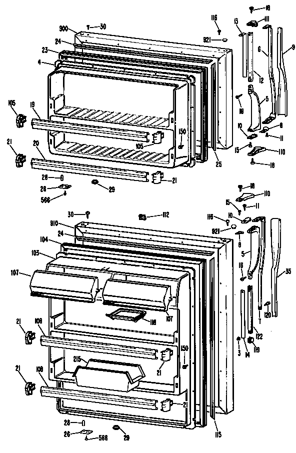 Hotpoint CTX18EKER doors diagram