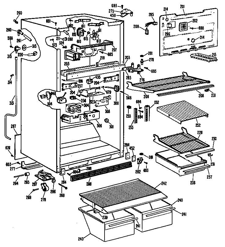 Hotpoint CTX18EKER cabinet diagram