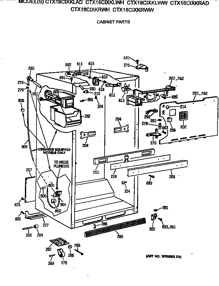 Hotpoint CTX18CIXKLAD cabinet parts diagram