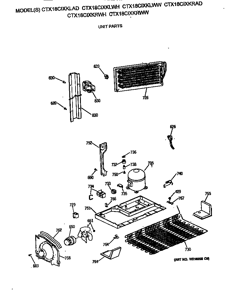 Hotpoint CTX18CIXKLAD unit parts diagram