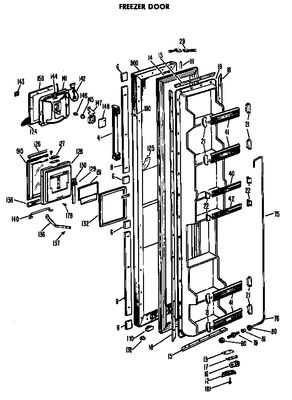 Hotpoint CSF22TBM freezer door diagram
