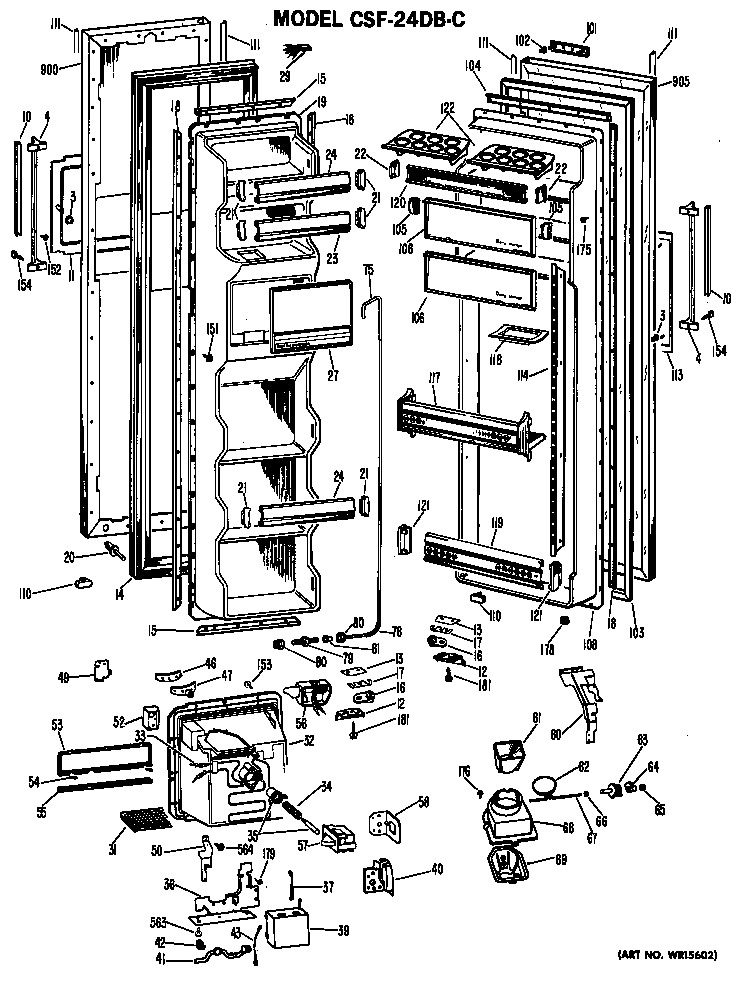 Hotpoint CSF24DBM doors diagram