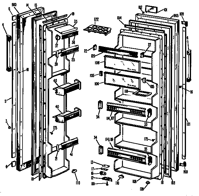 Hotpoint CSF20ECM doors diagram