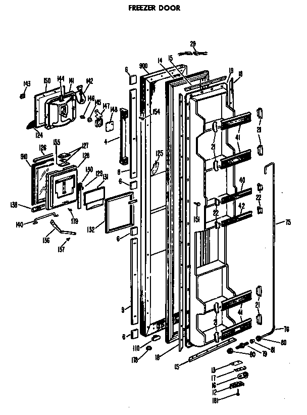 Hotpoint CSF22TCM freezer door diagram