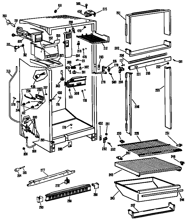 Hotpoint CTF14AGCL cabinet diagram