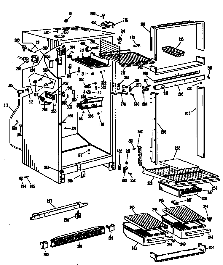 Hotpoint CTF14EGC cabinet diagram