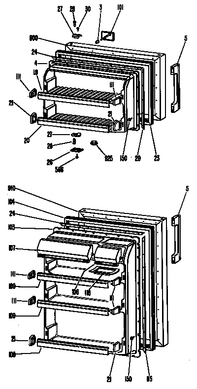 Hotpoint CTF16CGDR doors diagram