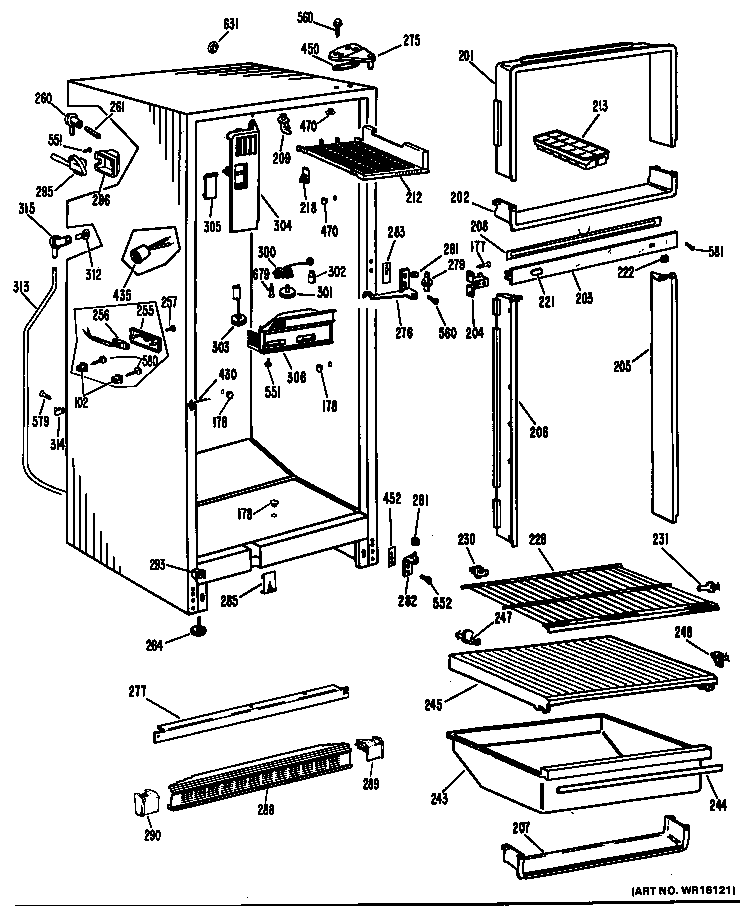Hotpoint CTF16CGDR cabinet diagram