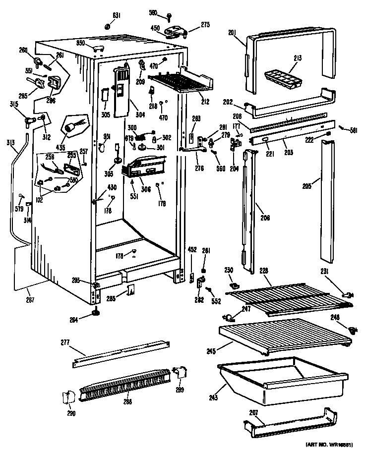 Hotpoint CTF16CJBL cabinet diagram