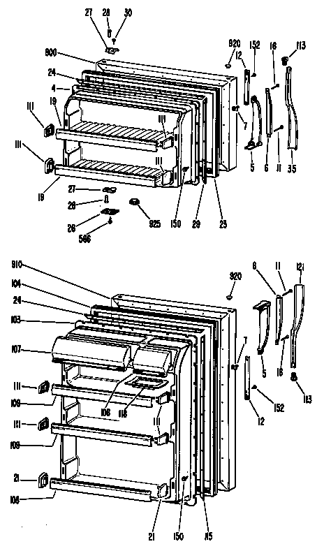 Hotpoint CTFP16CKCL doors diagram