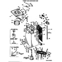 Hotpoint WLW2500BNL cabinet and suspension asm. diagram