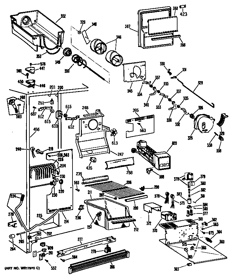Hotpoint CSC27HRAWH icemaker diagram