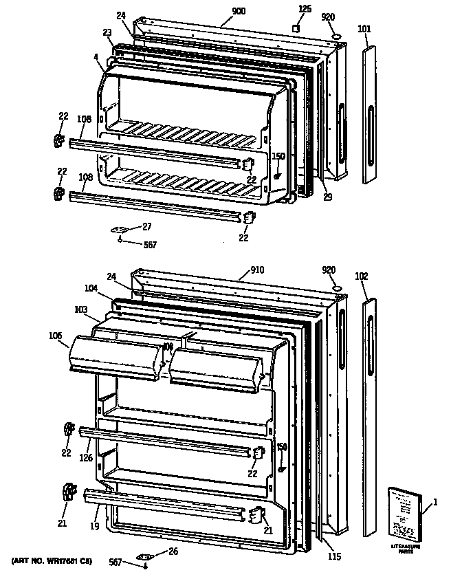 Hotpoint CTX16CYSFRWH doors diagram