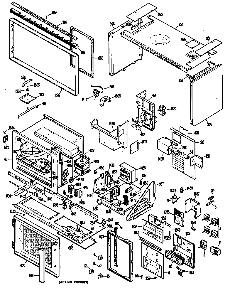 Hotpoint RH960G*01 oven assembly diagram